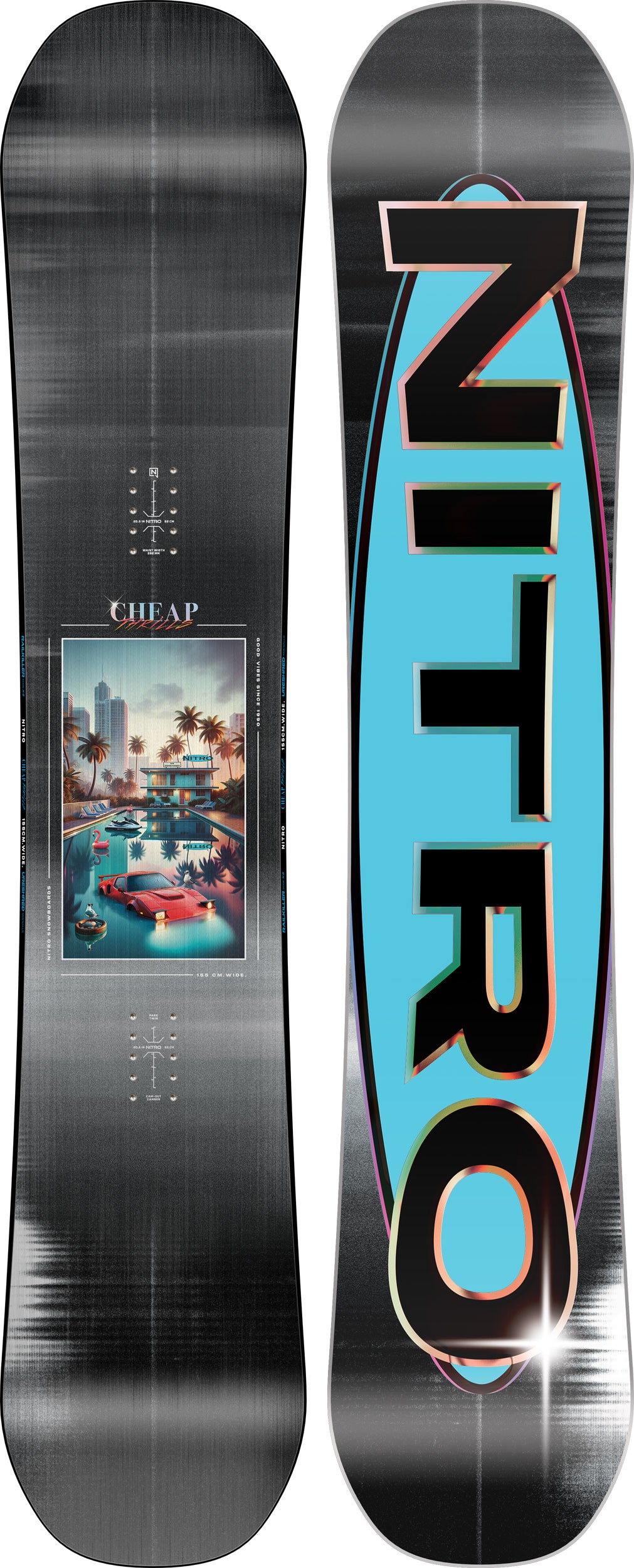 The 2026 Nitro Cheap Thrills Wide Snowboard