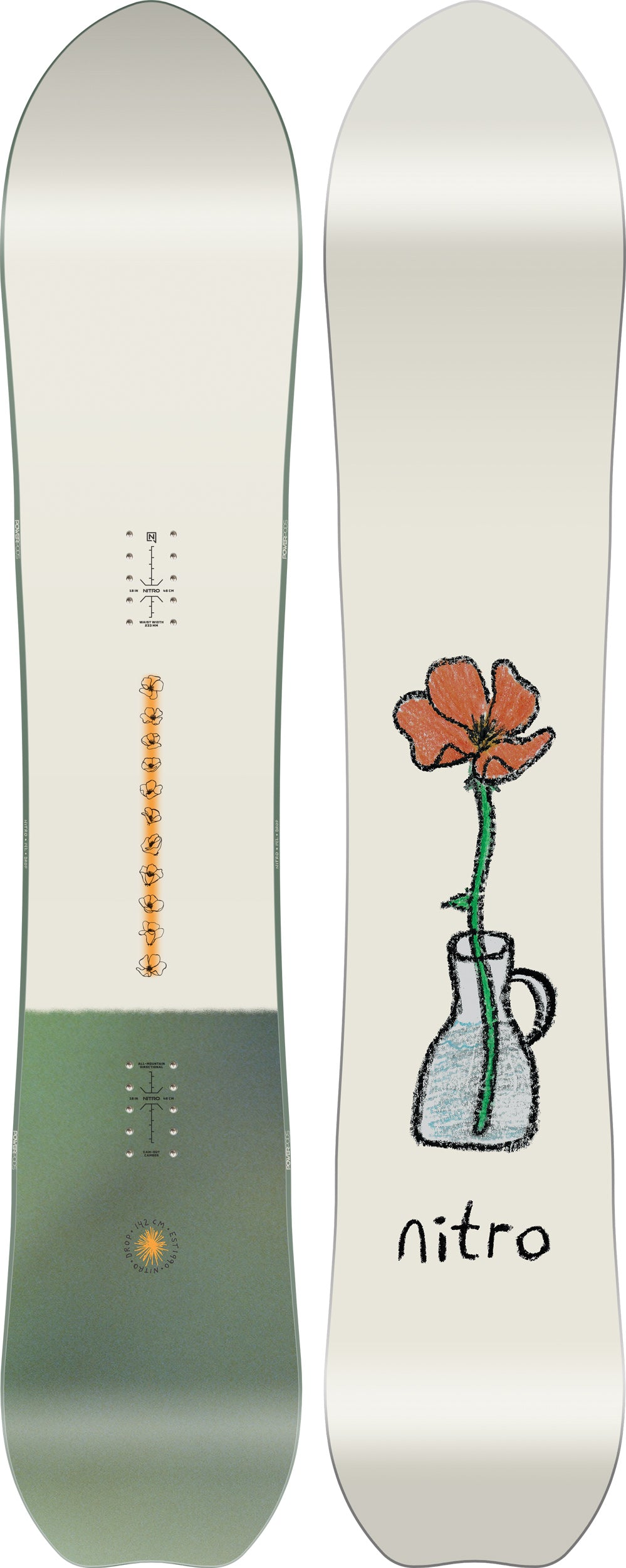 The 2026 Nitro Drop Women's Snowboard