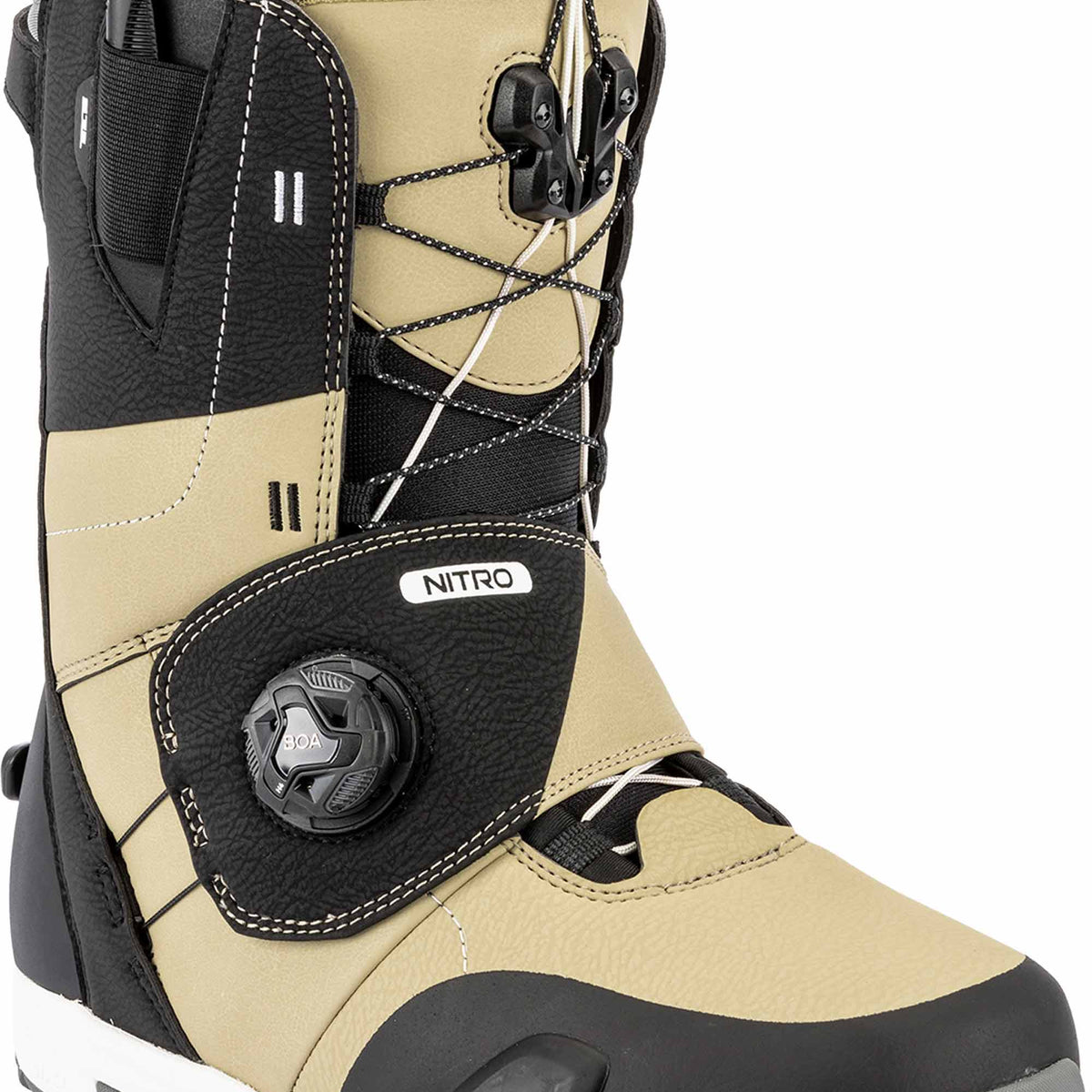 nitro profile tls step on snowboard boots Men's 2025 Charcoal 8 lasting heel fit Nitro Venture Step On TLS